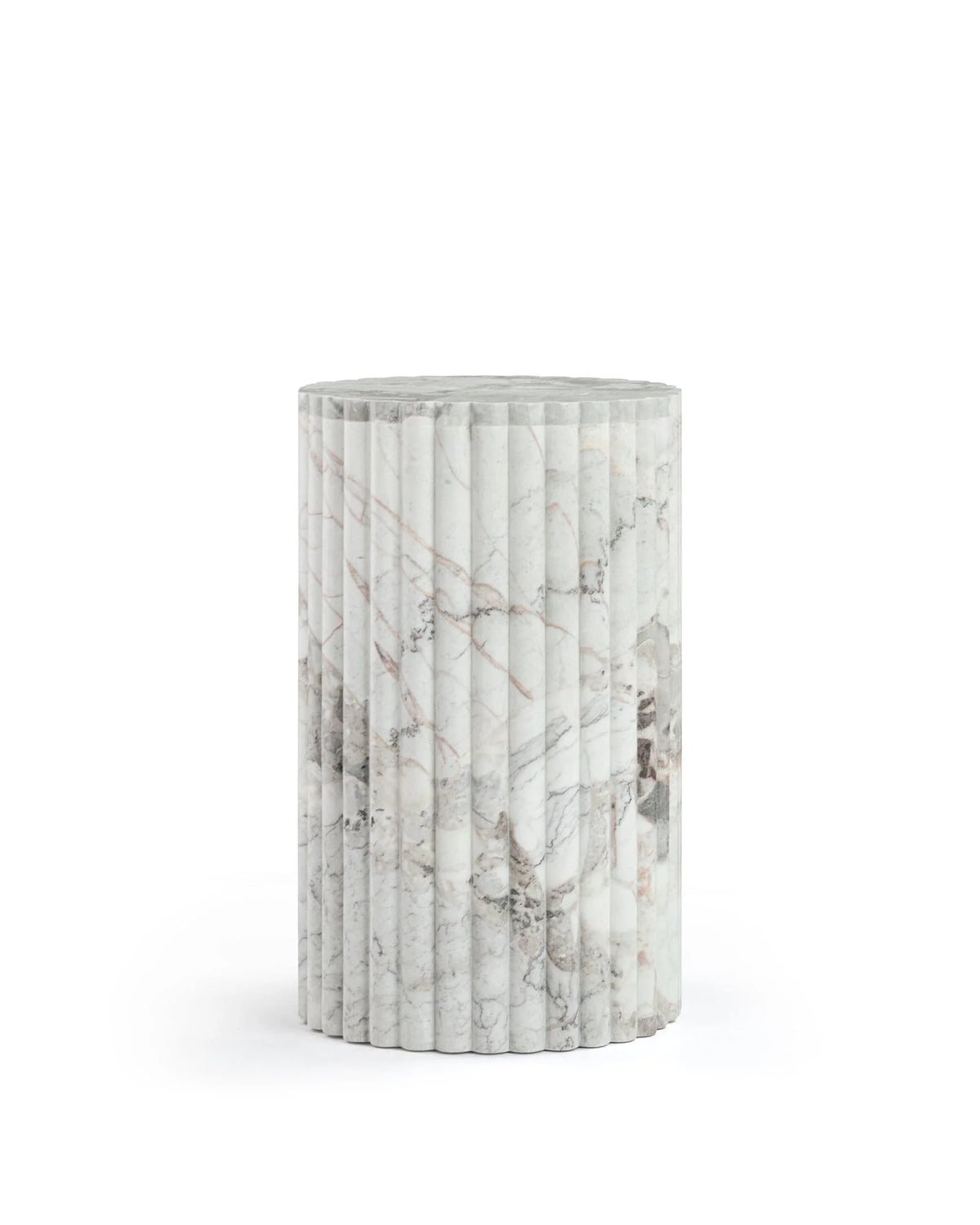 Saturna™ side table | orso grigio marble - tables saturna | modern | madorne