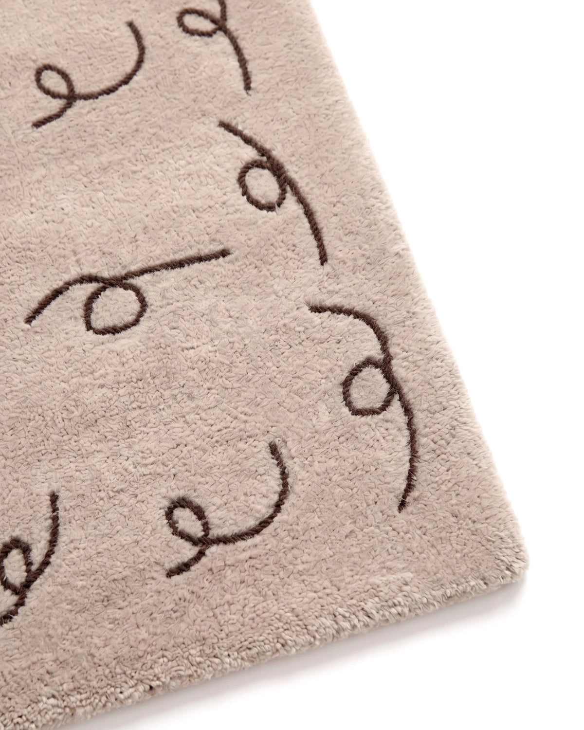 Script™ Wool Rug | Beige Linework