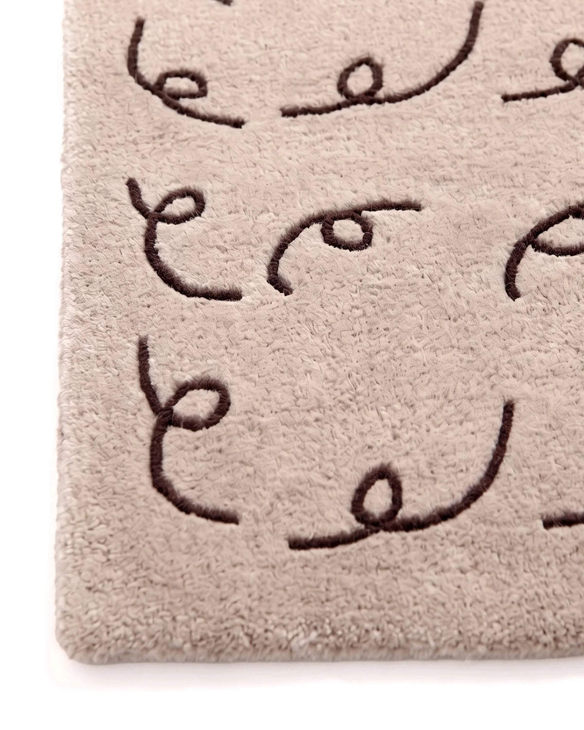 Script™ Wool Rug | Beige Linework