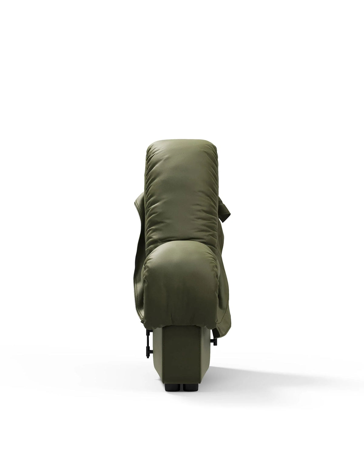 Serpent 72™ intermediate module | curved sectional - deep olive vegan leather - modules 72 | modular sofa element