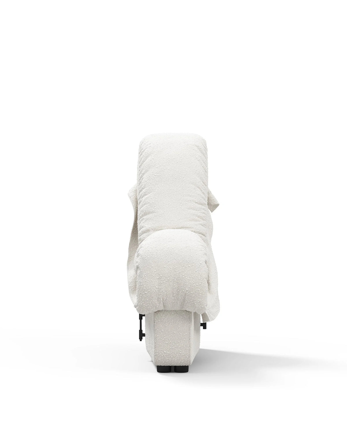 Serpent 72™ intermediate module | curved sectional - white boucle - modules 72 | modular sofa element | madorne