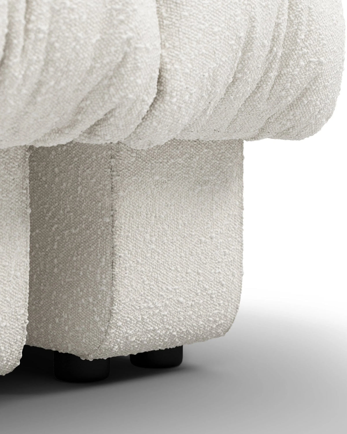 Serpent 72™ ottoman | white boucle - stools & ottomans 72 | modern | madorne
