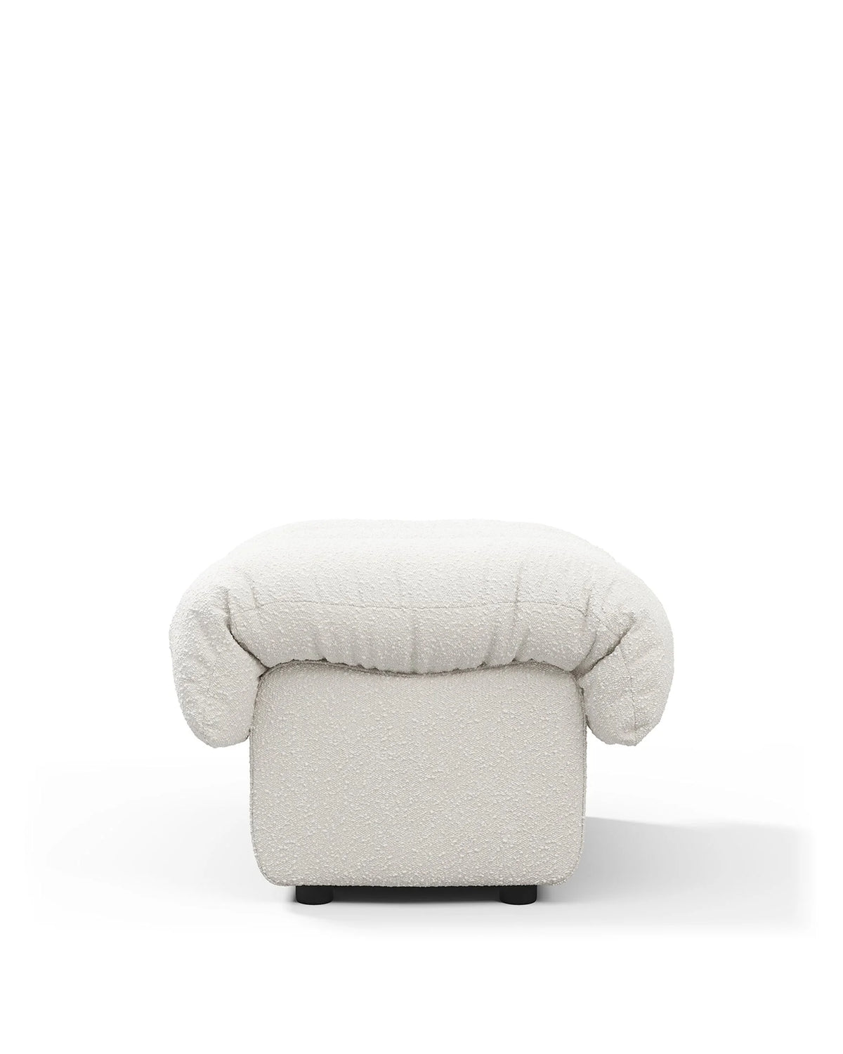 Serpent 72™ ottoman | white boucle - stools & ottomans 72 | modern | madorne