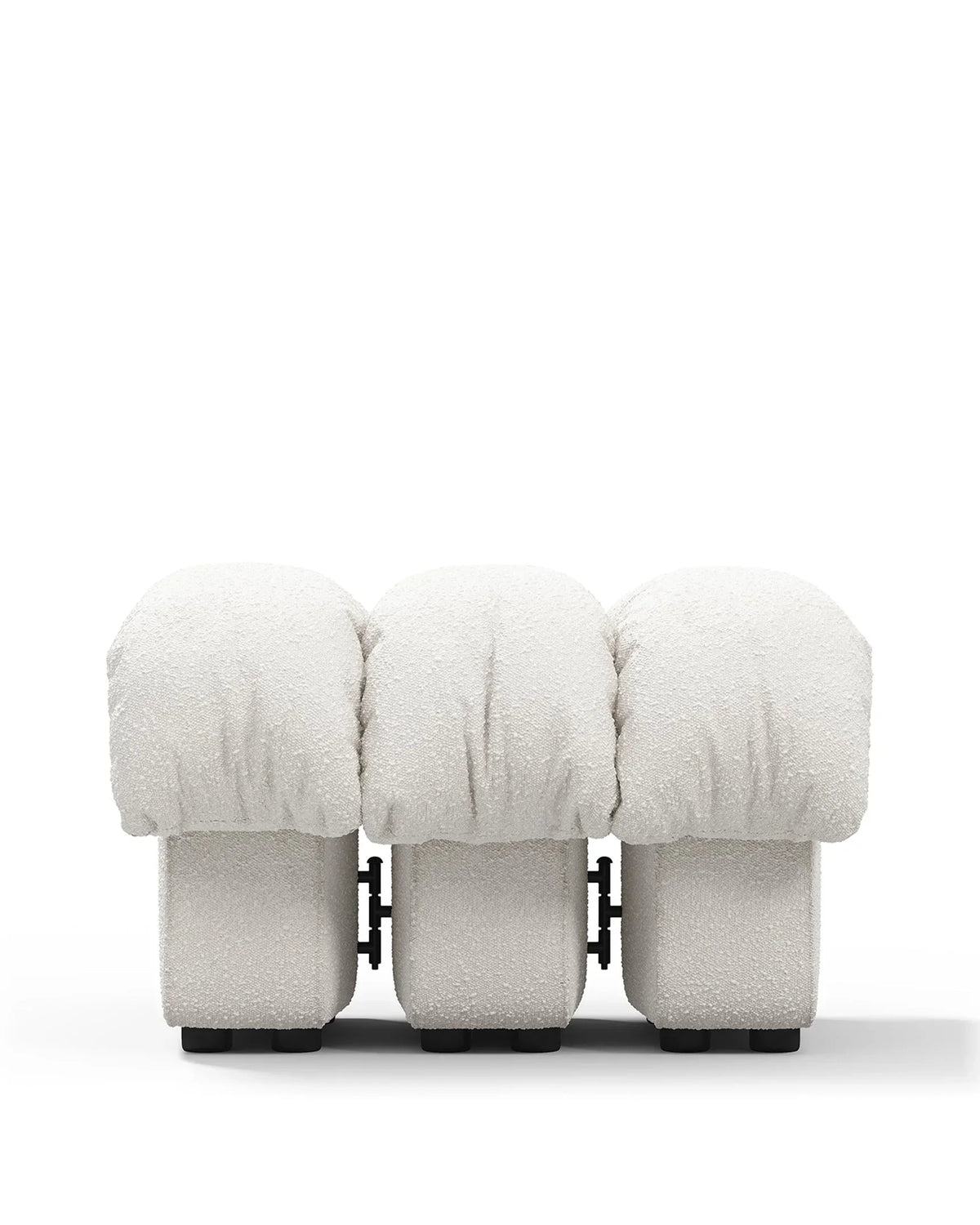 Serpent 72™ ottoman | white boucle - stools & ottomans 72 | modern | madorne