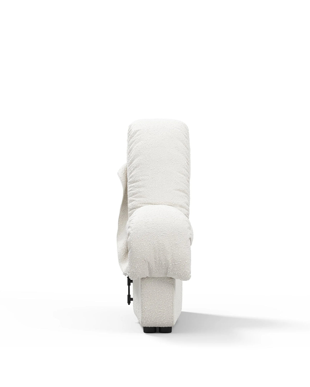 Serpent 72™ right-end module | curved sectional - white boucle - modules 72 | modular sofa element | madorne