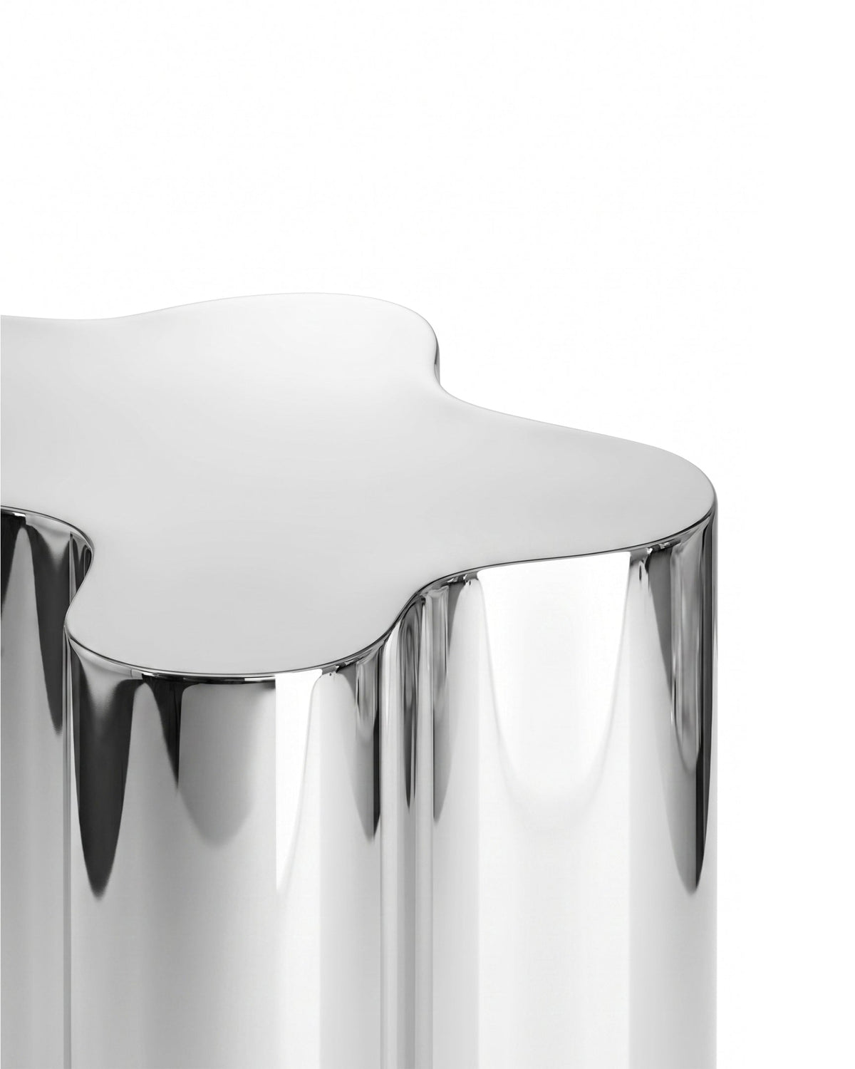 Skya™ Sculptural Table | Mirror Chrome