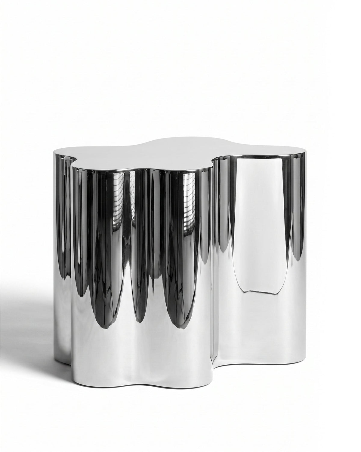 Skya™ Sculptural Table | Mirror Chrome