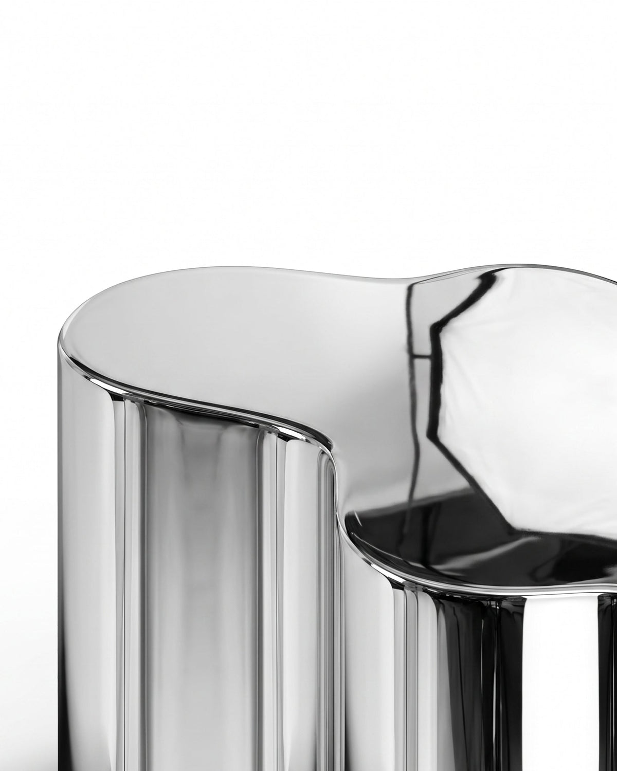 Skya™ Sculptural Table | Mirror Chrome