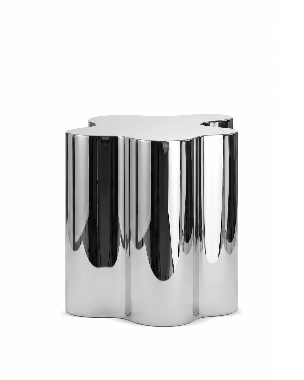 Skya™ Sculptural Table | Mirror Chrome