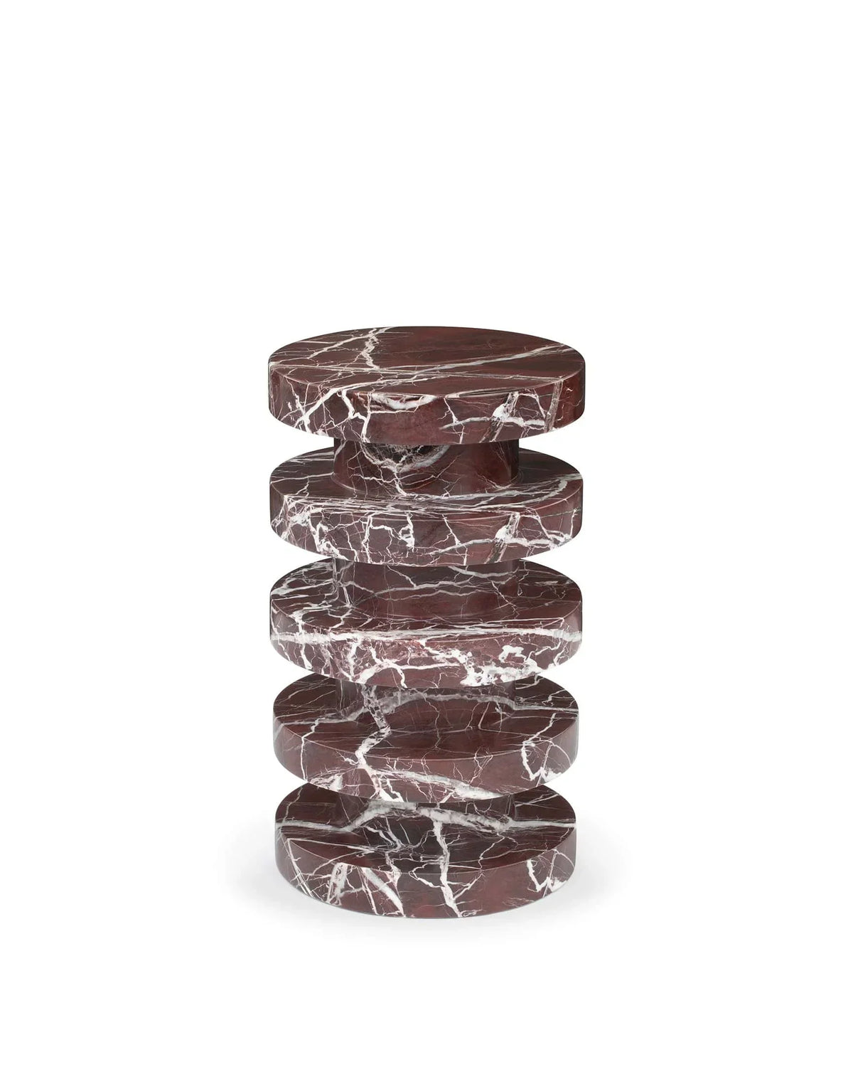 Soha™ side table | polished rosso levanto marble - tables soha | modern | madorne