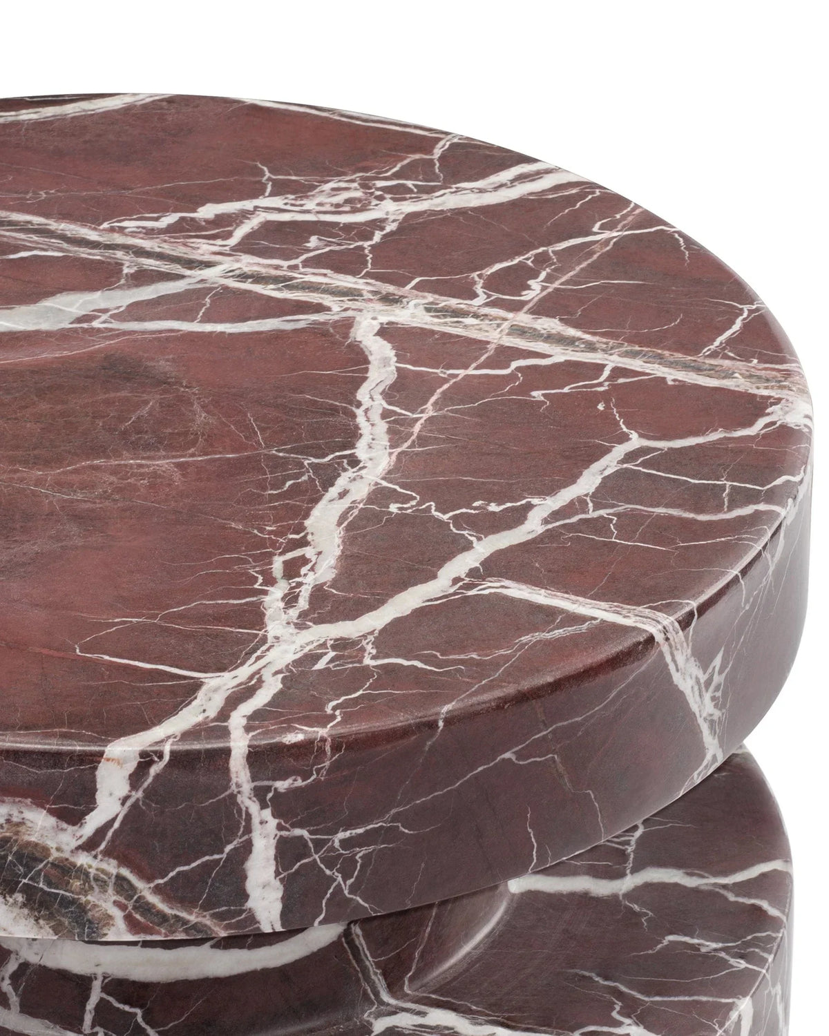 Soha™ side table | polished rosso levanto marble - tables soha | modern | madorne