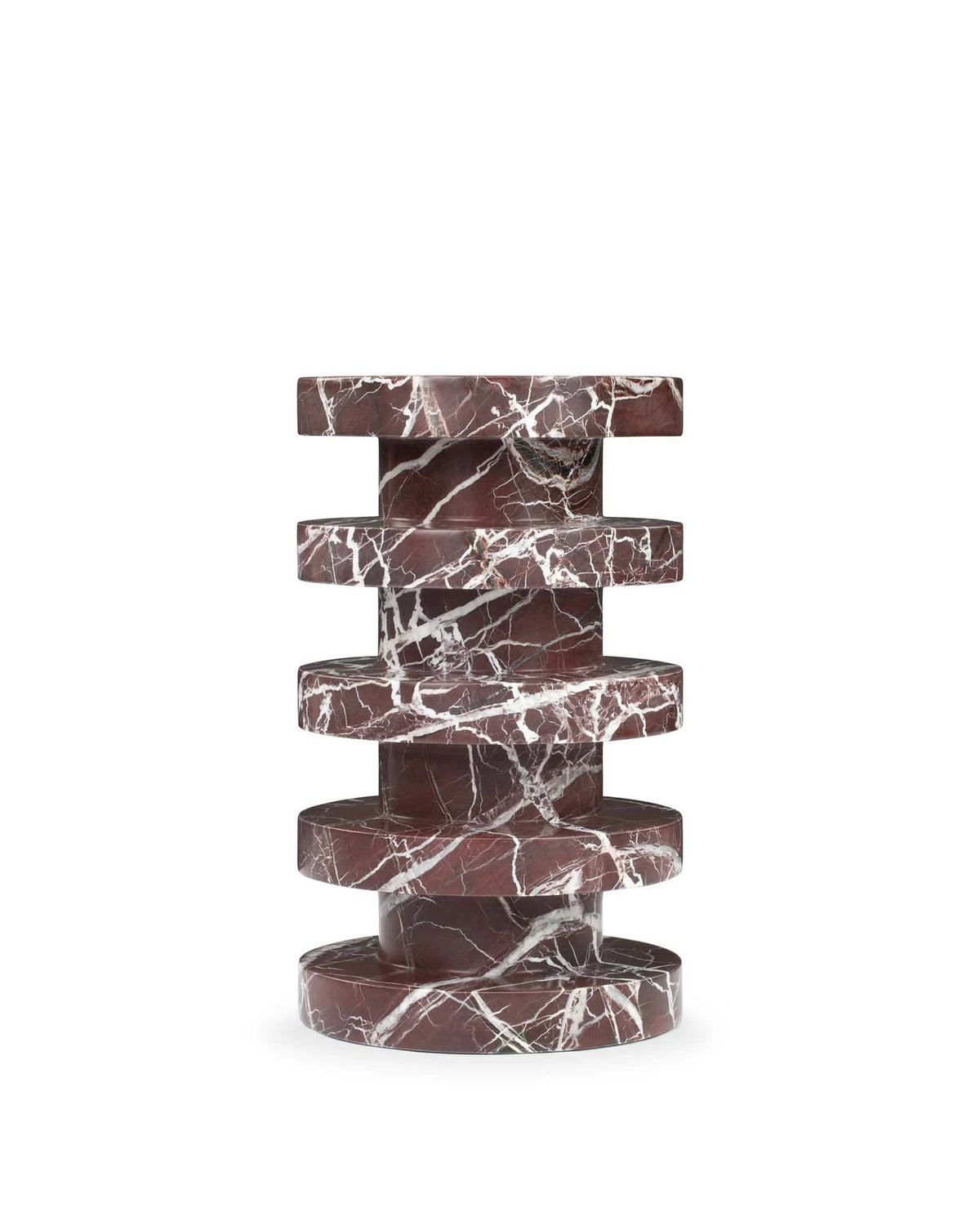 Soha™ side table | polished rosso levanto marble - tables soha | modern | madorne