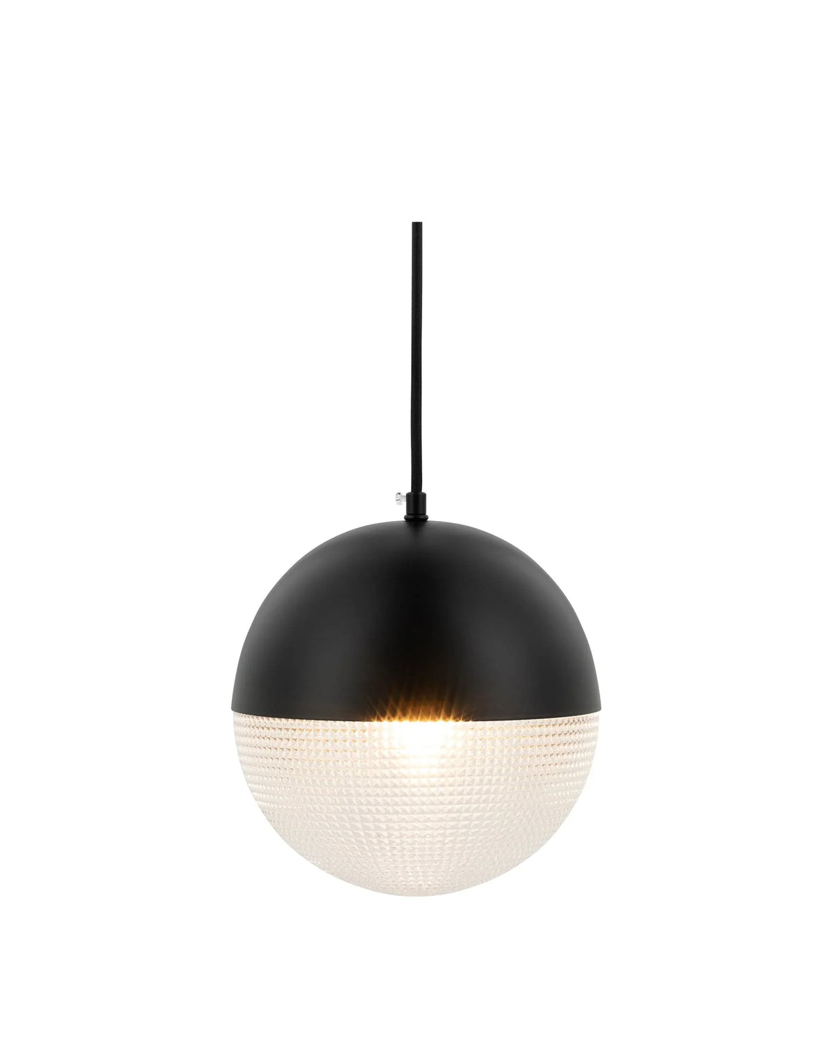 Sol facet™ pendant | glass and black metal - lighting lens flair pendant-inspired | madorne