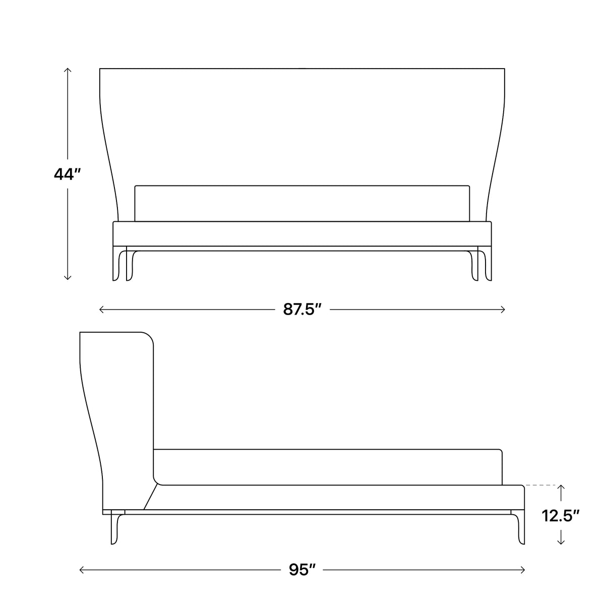 Tailor 20 Upholstered Bed Frame – detail view 9