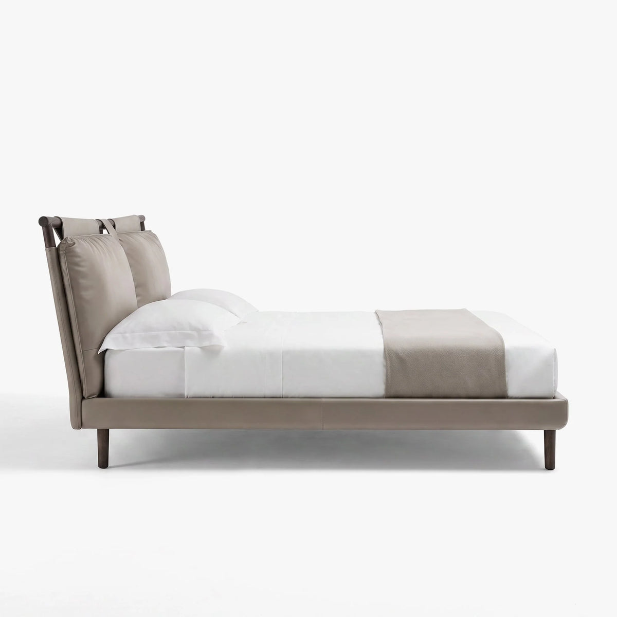 Tempo 18 Leather and Wood Bed Frame – detail view 5
