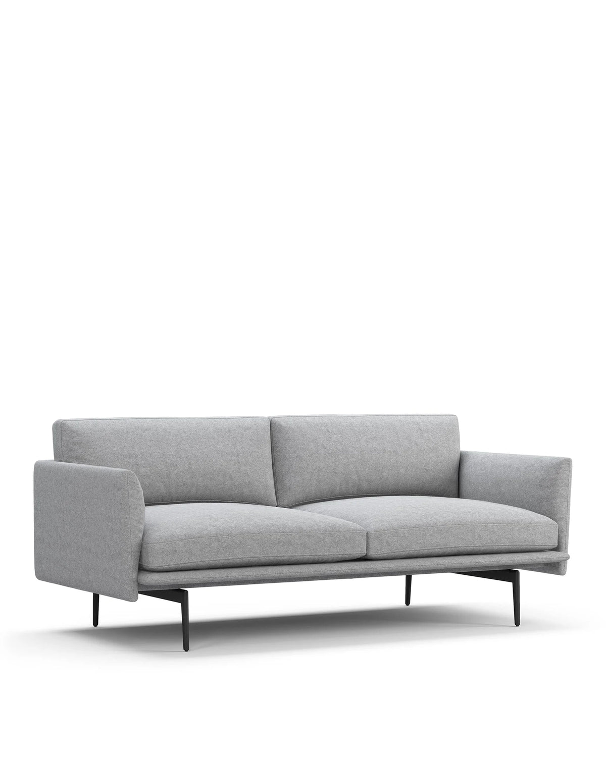Torika™ two seater sofa | danish cashmere wool - light gray / 2 seaters outline sofa-inspired | madorne