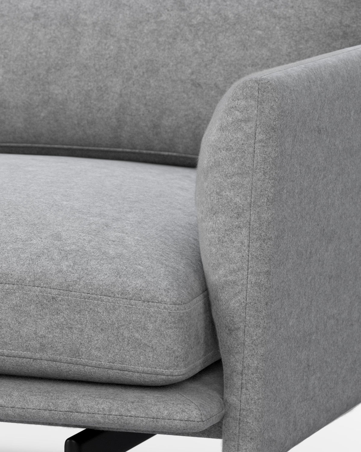 Torika™ two seater sofa | danish cashmere wool - light gray / 2 seaters outline sofa-inspired | madorne