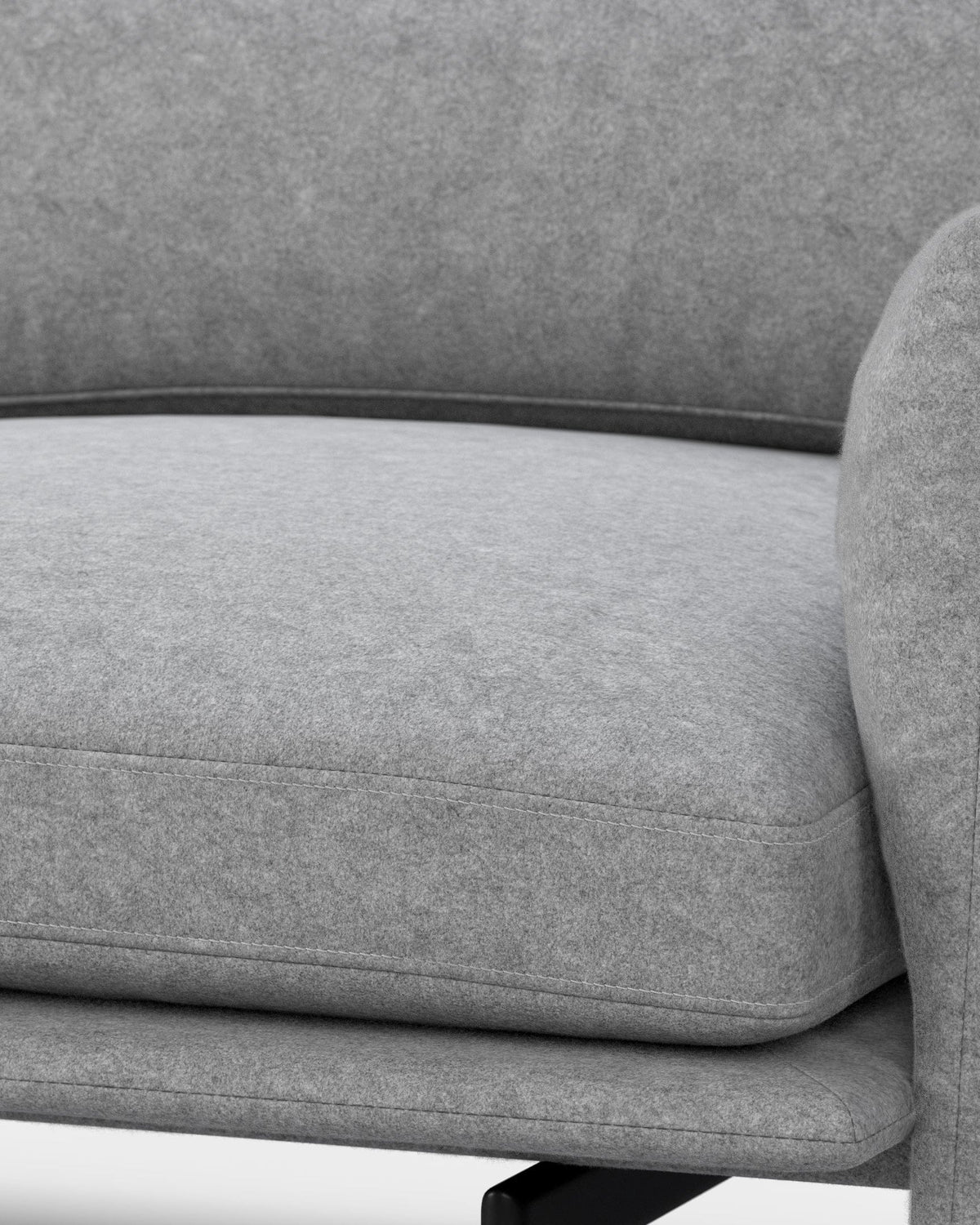 Torika™ two seater sofa | danish cashmere wool - light gray / 2 seaters outline sofa-inspired | madorne