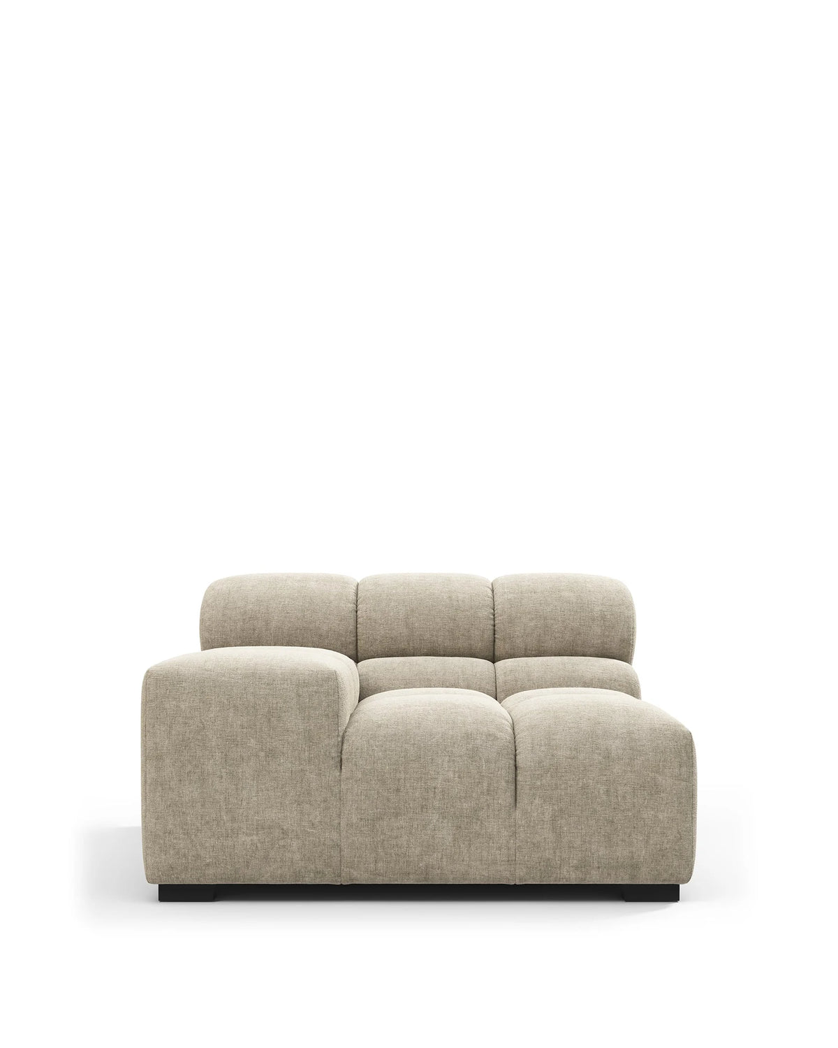 Tuft 05™ module left arm | beige gray chenille - modules 05 | modular sofa element | madorne