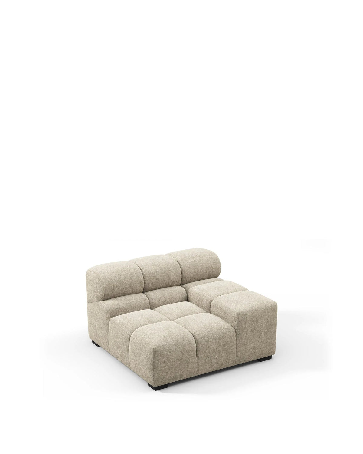 Tuft 05™ right-arm module | channel tufting - modules 05 | modular sofa element | madorne