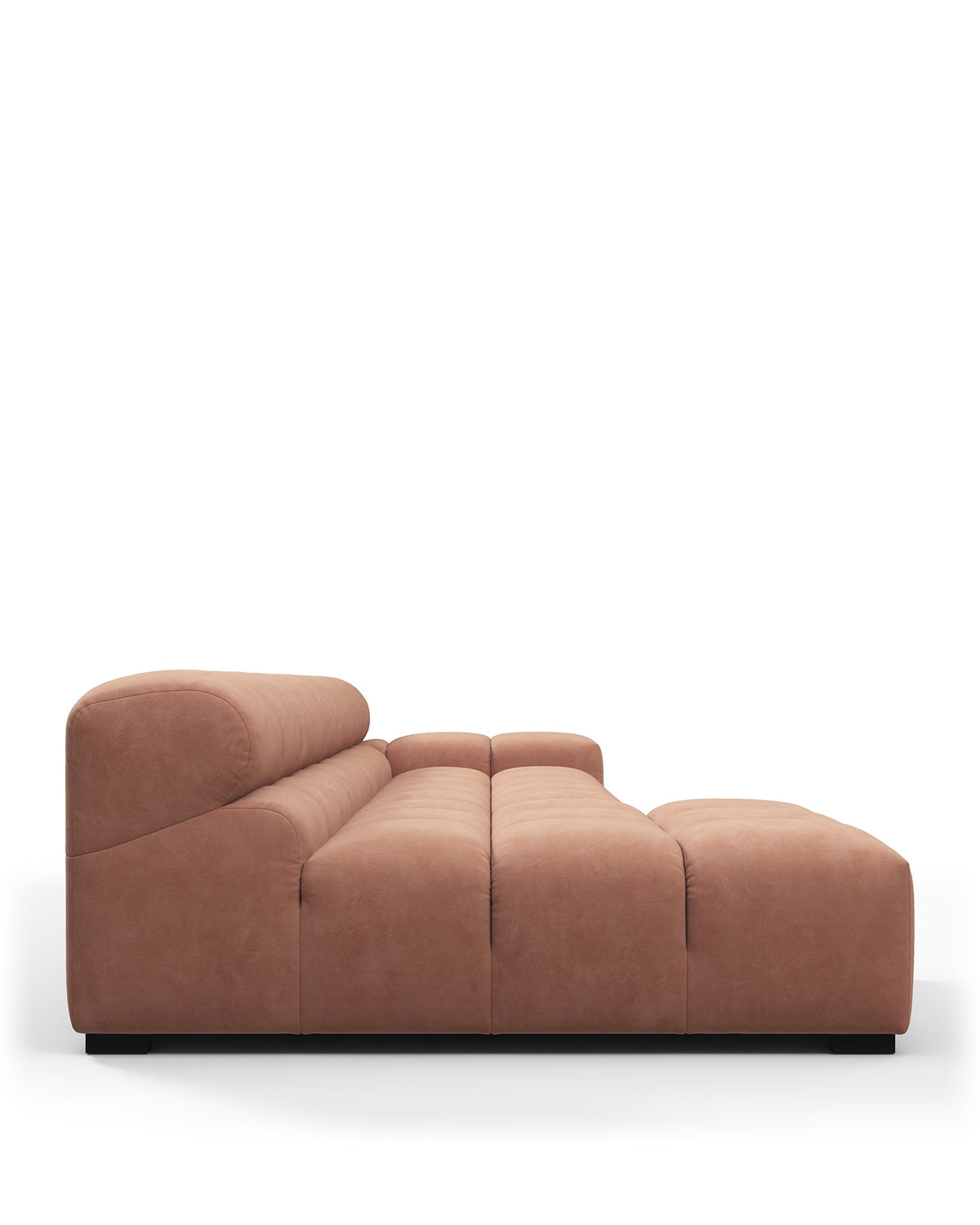 Tuft 05™ small left-chaise sectional | mocha suede - mousse vegan / left chaise - sectionals 05 | sofa | madorne