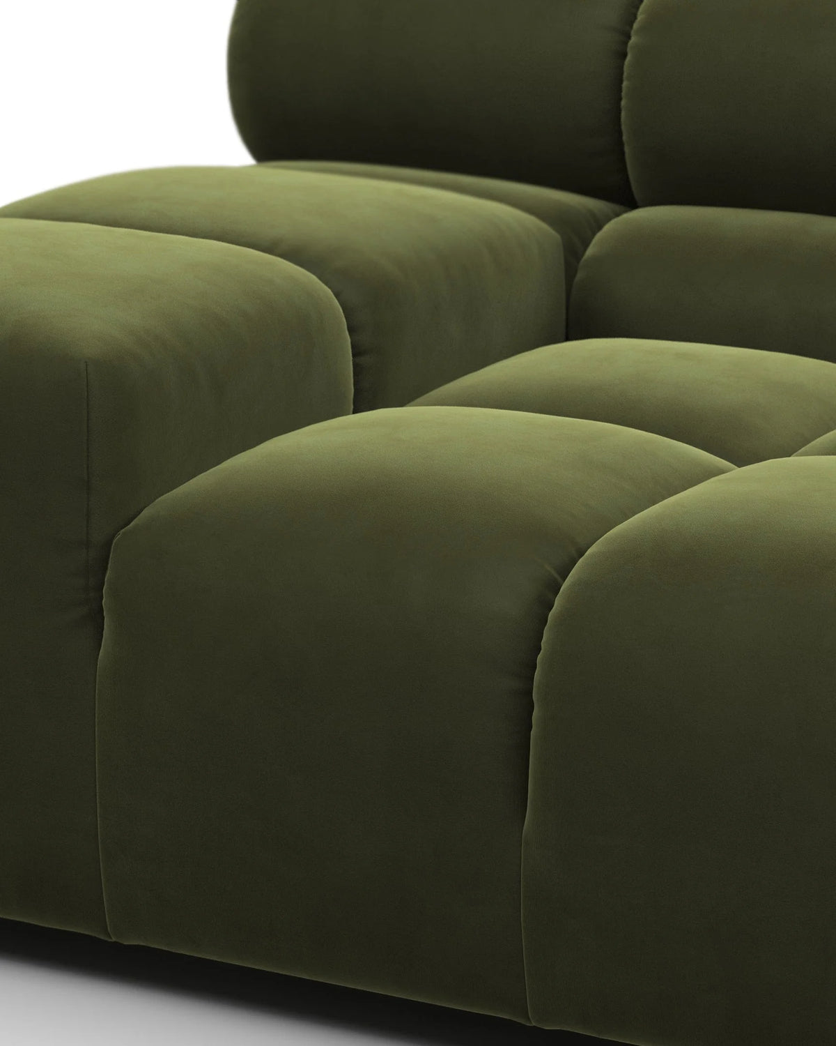 Tuft 05™ xl left-arm module | channel tufting - modules 05 | modular sofa element | madorne