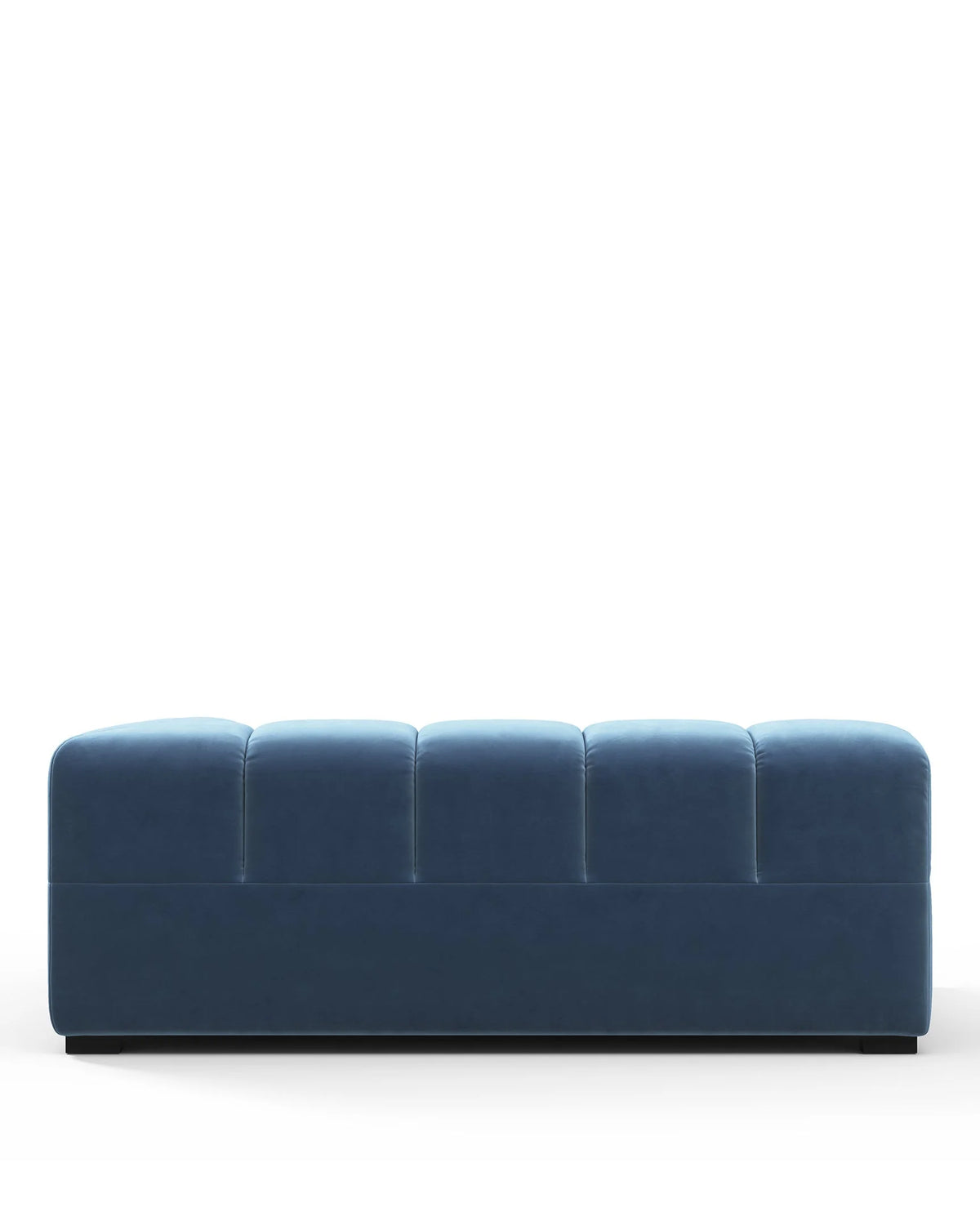 Tuft 05™ xl right-corner module | channel tufting - aegean blue velvet / right corner - modules 05 | modular sofa