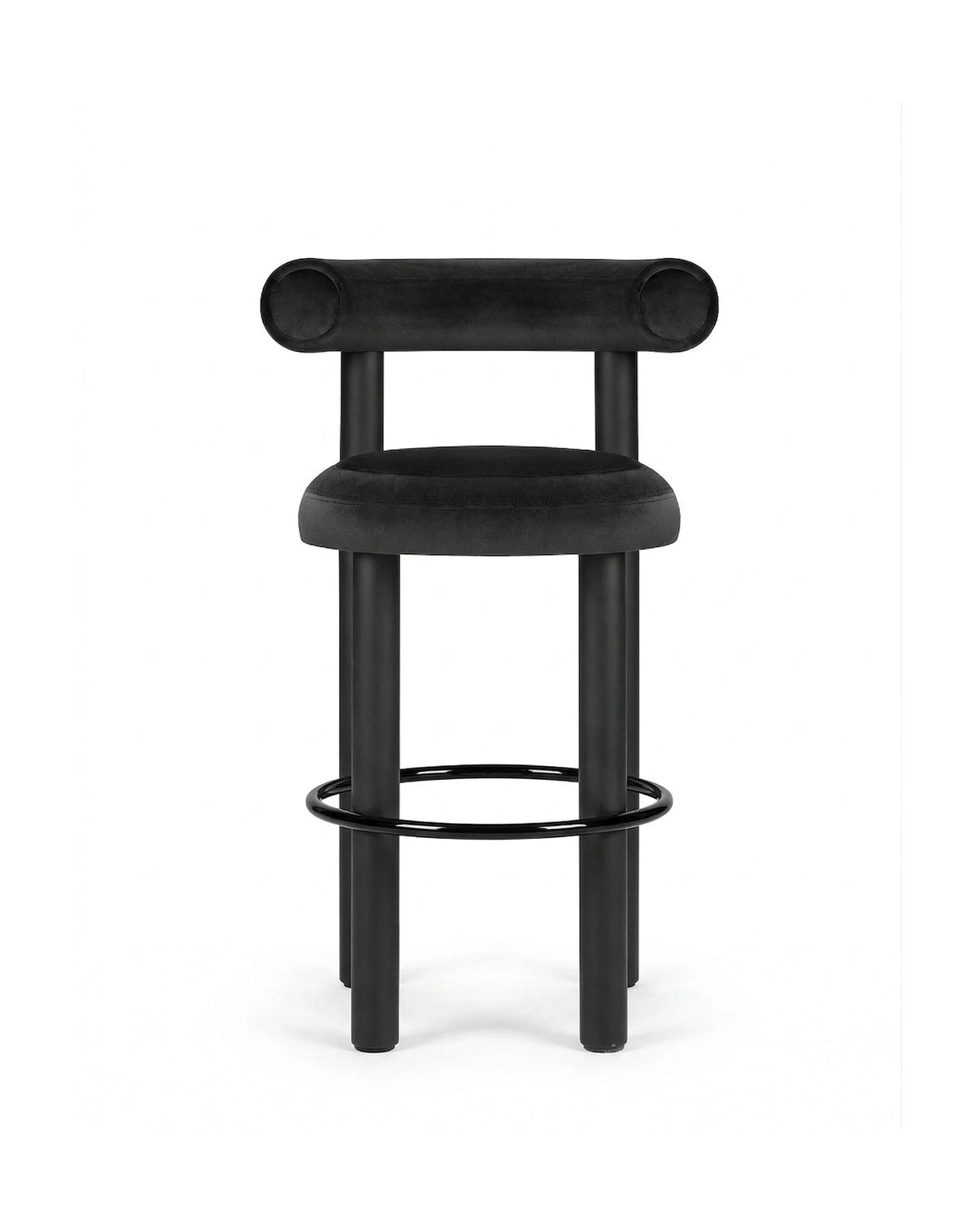 Vansa™ bar stool | lustrous black velvet - & counter stools fat stool-inspired | madorne