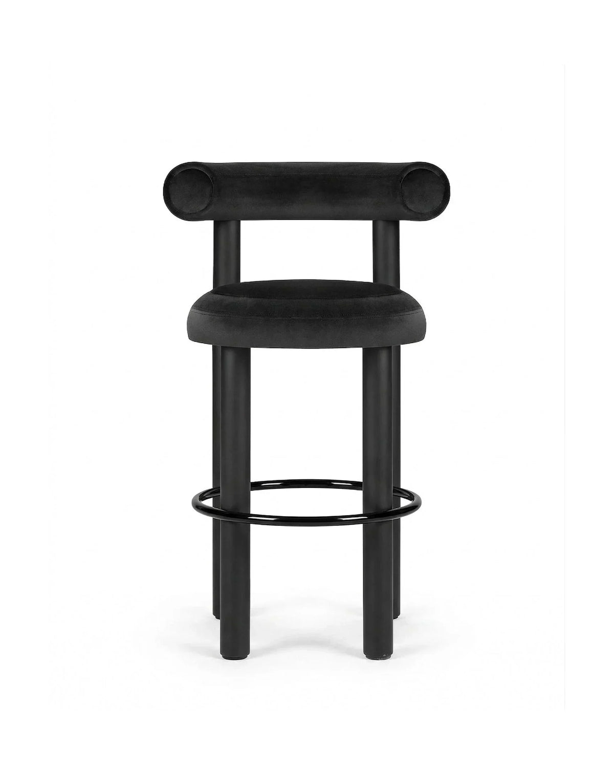 Vansa™ bar stool | lustrous black velvet - & counter stools fat stool-inspired | madorne