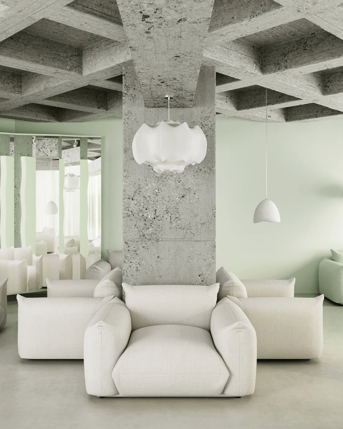 Viscon 60™ ceiling light | natural silk - lighting 60 | madorne