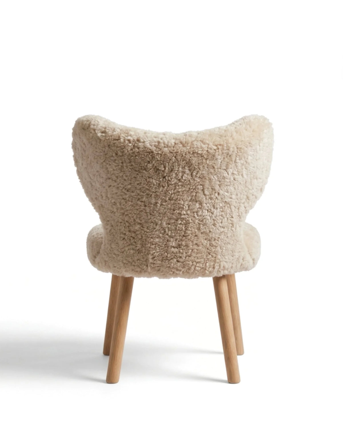 Wing 37™ Dining Chair | Cream Sherpa and Oak