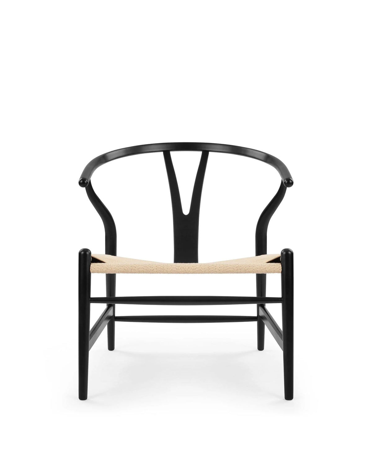 Wisp 50™ lounge chair | woven paper cord - black with natural seat - chairs 50 | madorne