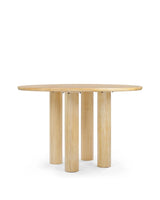 Amalfia™ round dining table 49in | oak wood veneer - tables amalfia | madorne