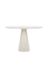Ansa™ round dining table 47in | natural polished limestone - tables ansa | madorne