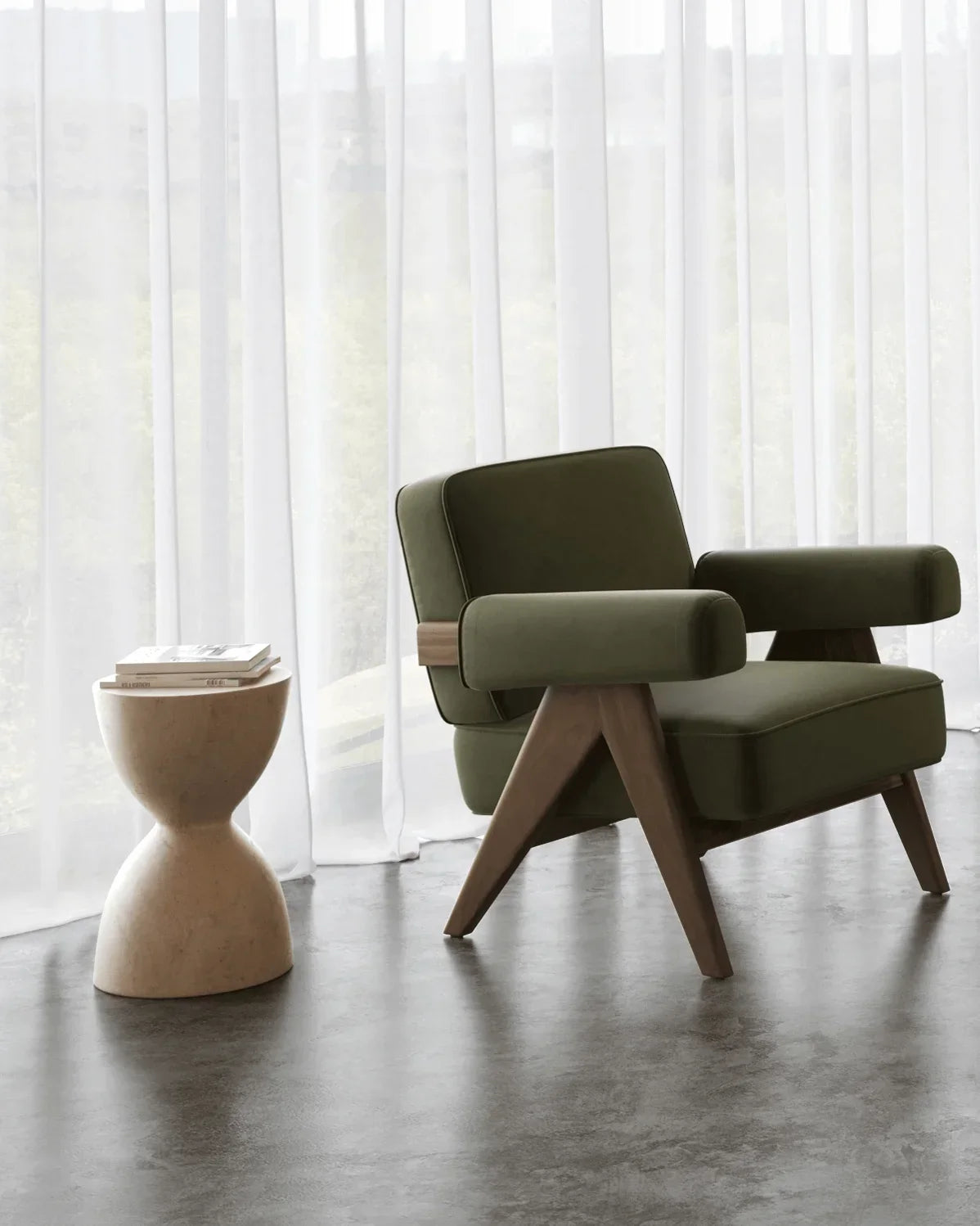 Apolla™ side table | honed italian travertine - tables apolla | modern | madorne