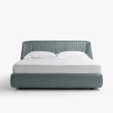 Arche Winged Leather Bed Frame – front view
