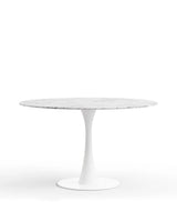 Arhus™ round dining table 47in | carrara marble - tables saarinen inspired design | madorne