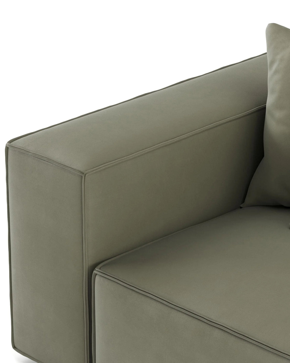 Arlae™ module left arm | sage vegan suede - modules arlae | modular sofa element | madorne