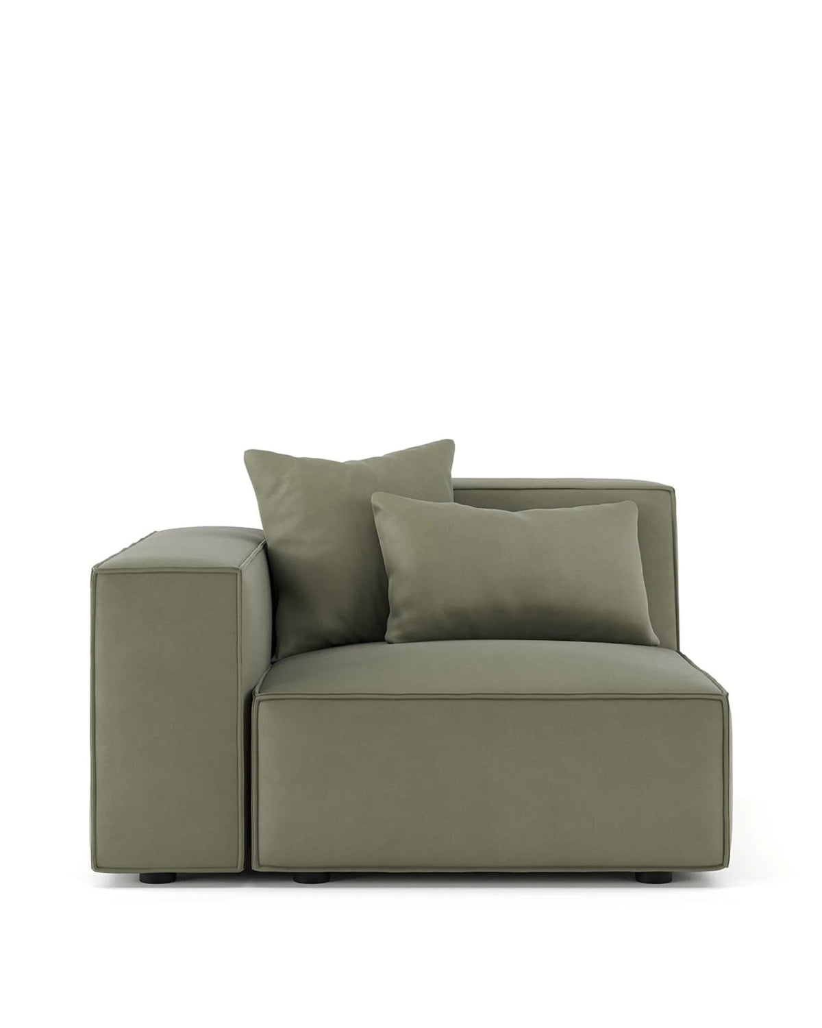Arlae™ module left arm | sage vegan suede - modules arlae | modular sofa element | madorne