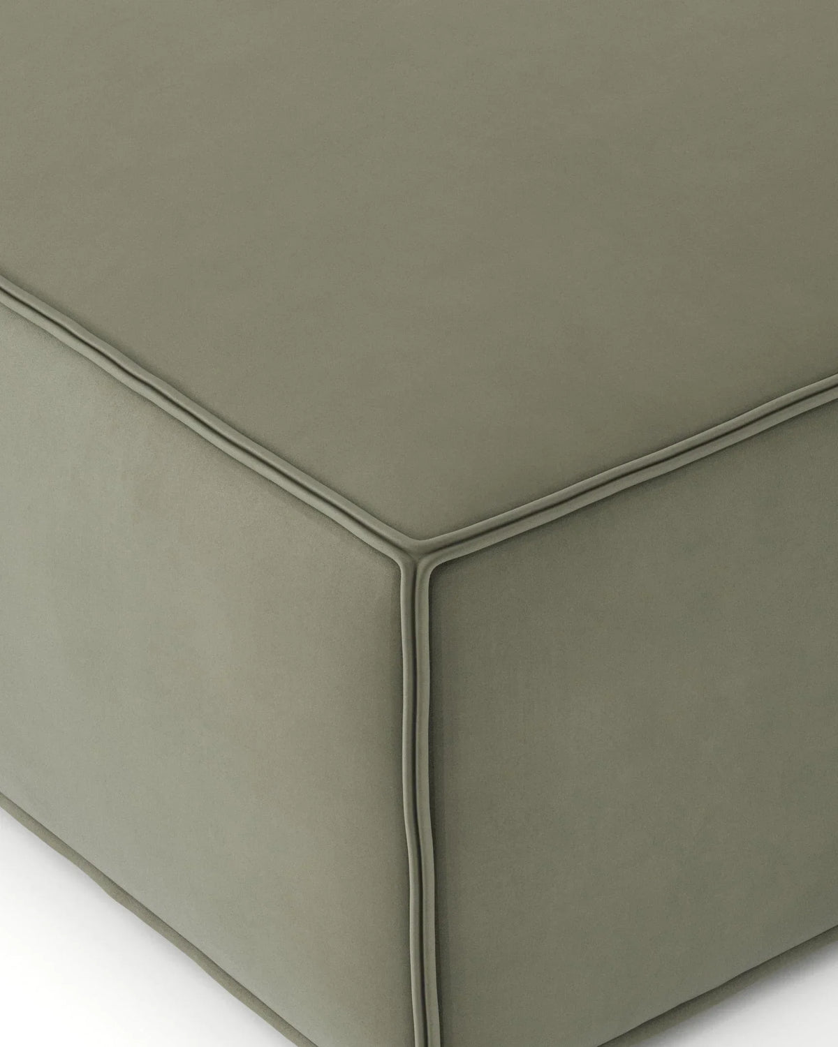 Arlae™ module ottoman | sage vegan suede - stools & ottomans arlae | modular sofa element | madorne
