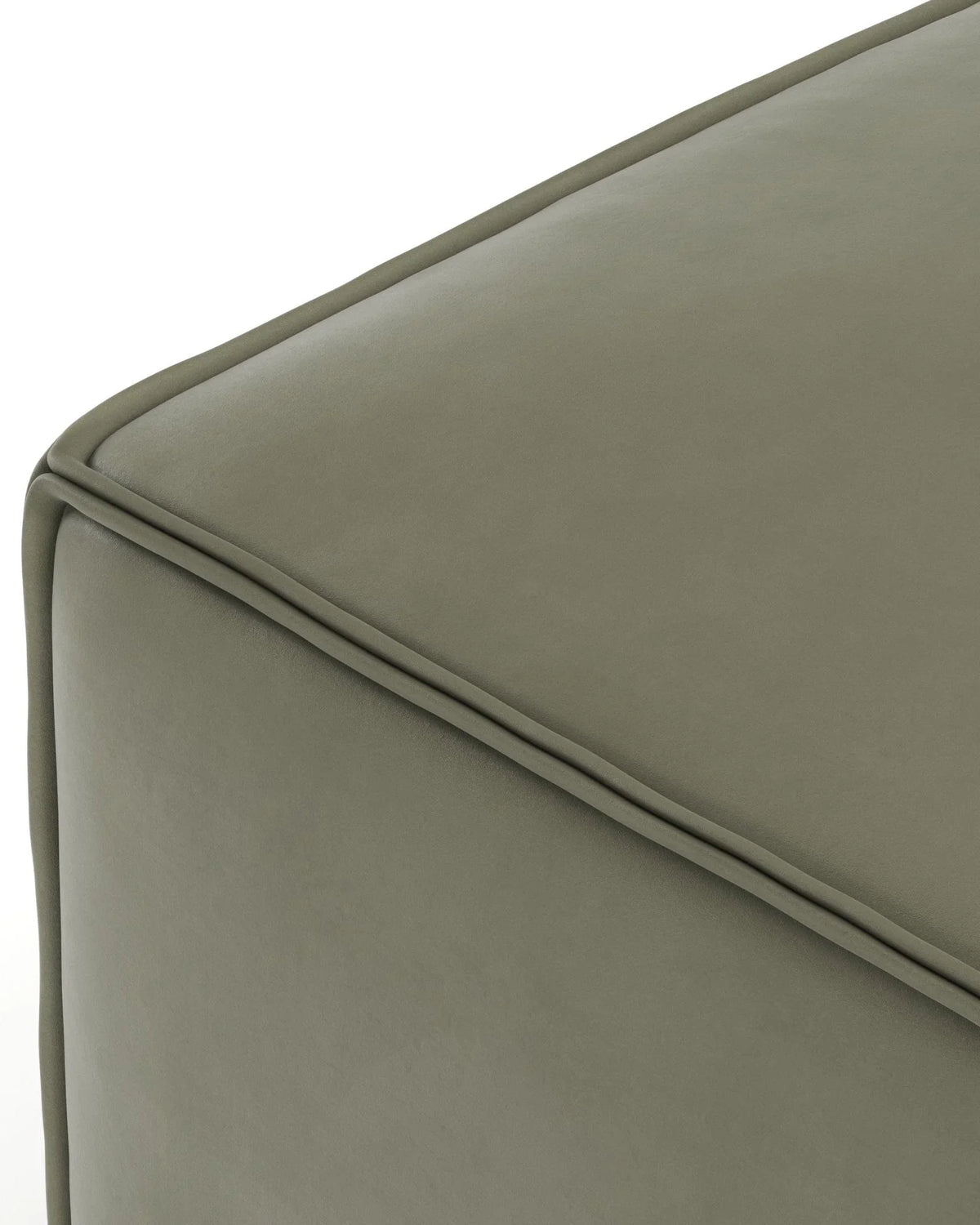 Arlae™ module ottoman | sage vegan suede - stools & ottomans arlae | modular sofa element | madorne