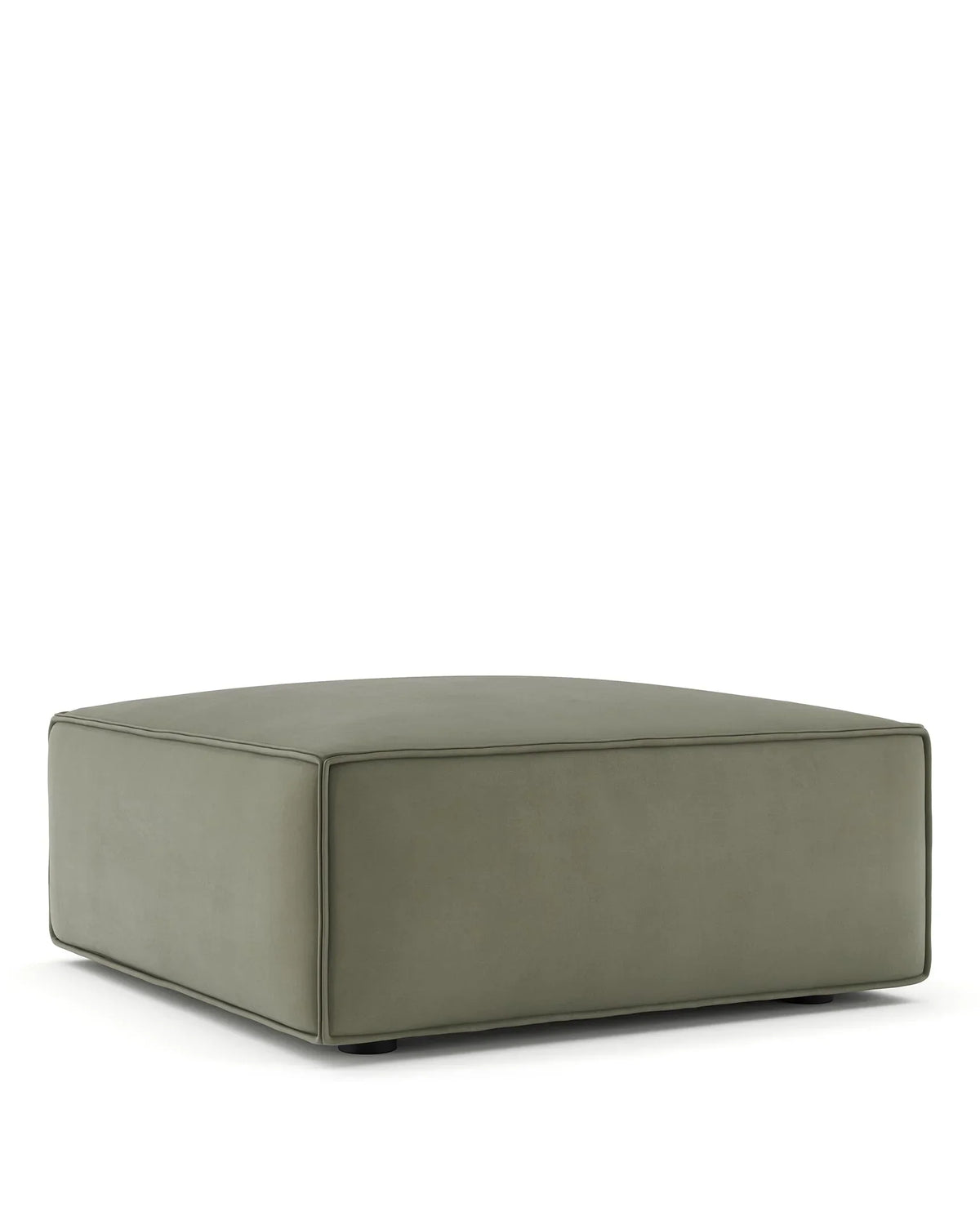 Arlae™ module ottoman | sage vegan suede - stools & ottomans arlae | modular sofa element | madorne