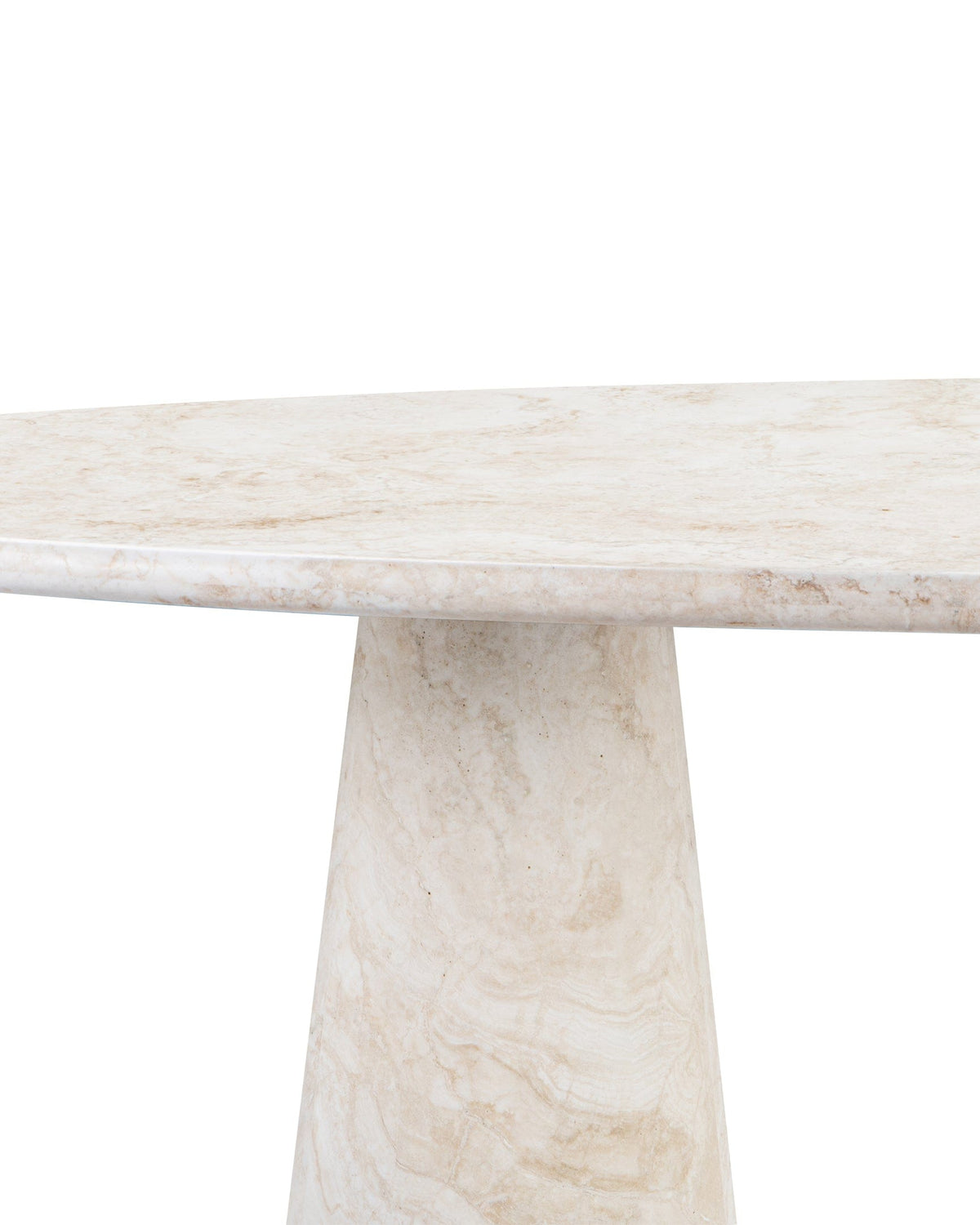Astera™ oval dining table | honed white travertine - tables astera | madorne