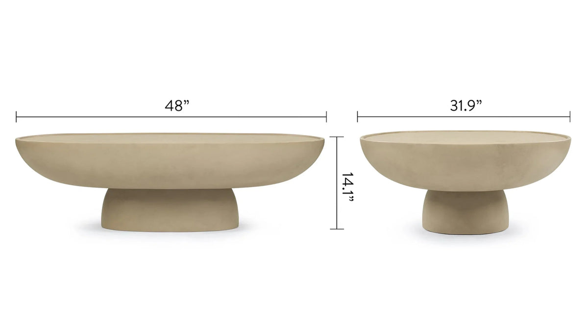 Auralis outdoor™ coffee table | lightweight concrete - outdoor tables | madorne