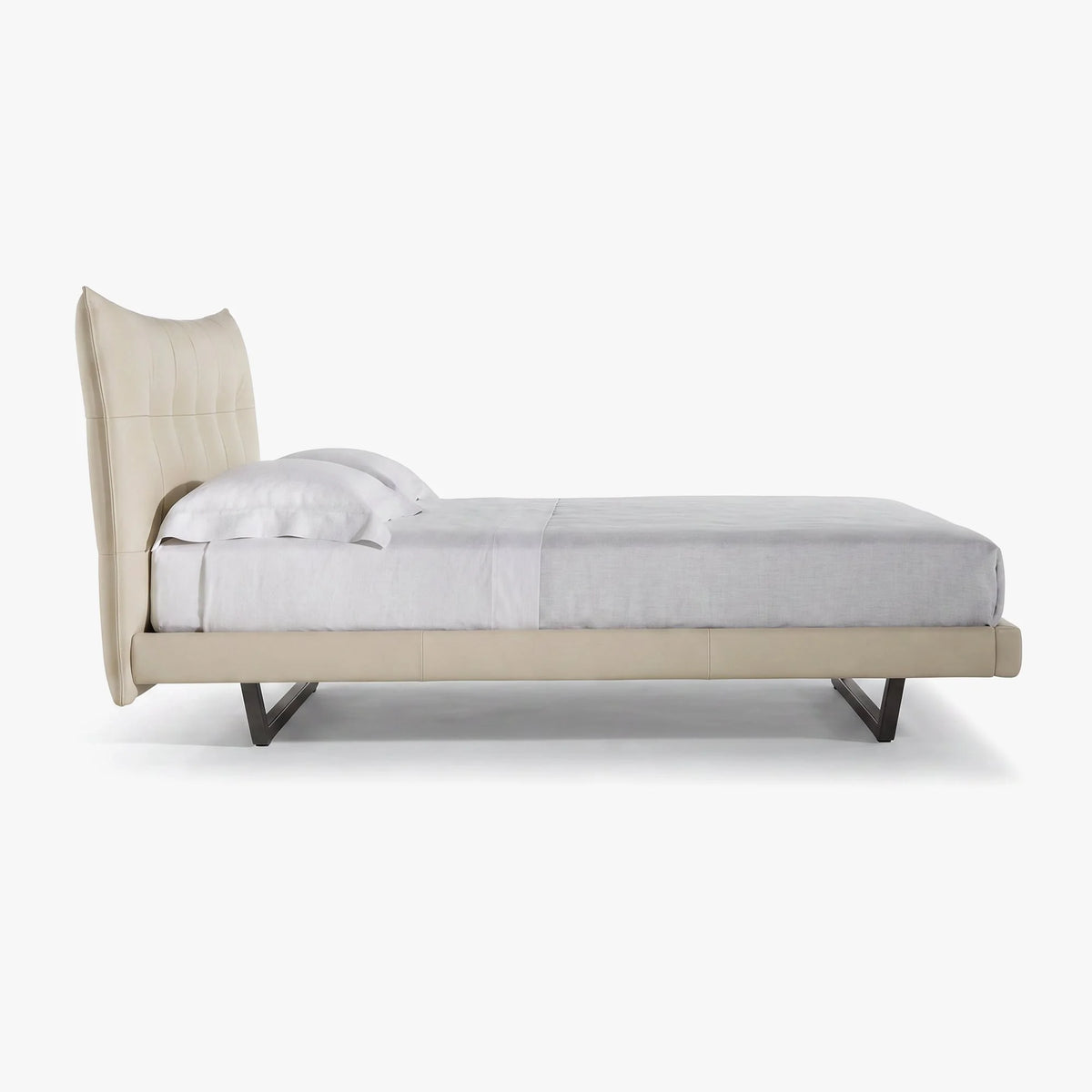 Auro Panelled Leather Bed Frame – detail view 5