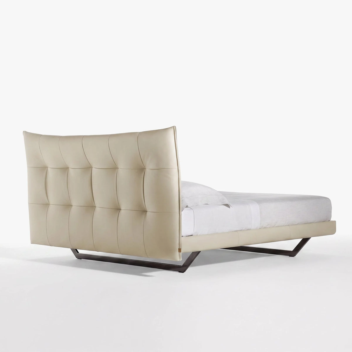 Auro Panelled Leather Bed Frame – detail view 6