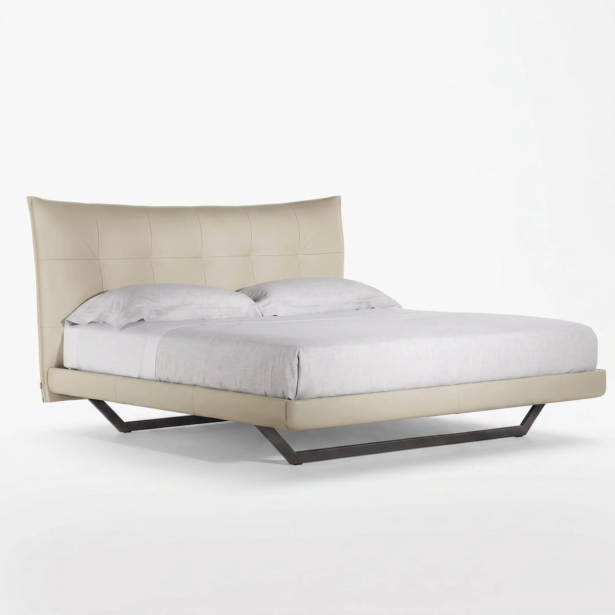 Auro Panelled Leather Bed Frame – detail view 4
