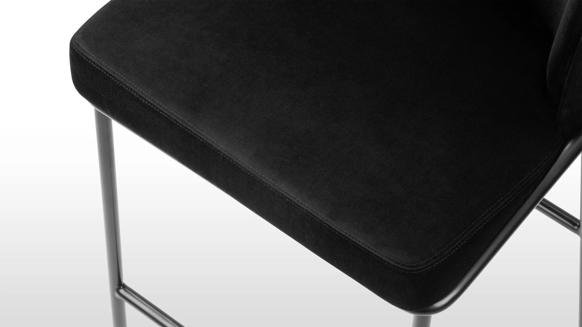 Avera™ bar stool | black velvet - & counter stools avera | modern | contemporary design | mad...
