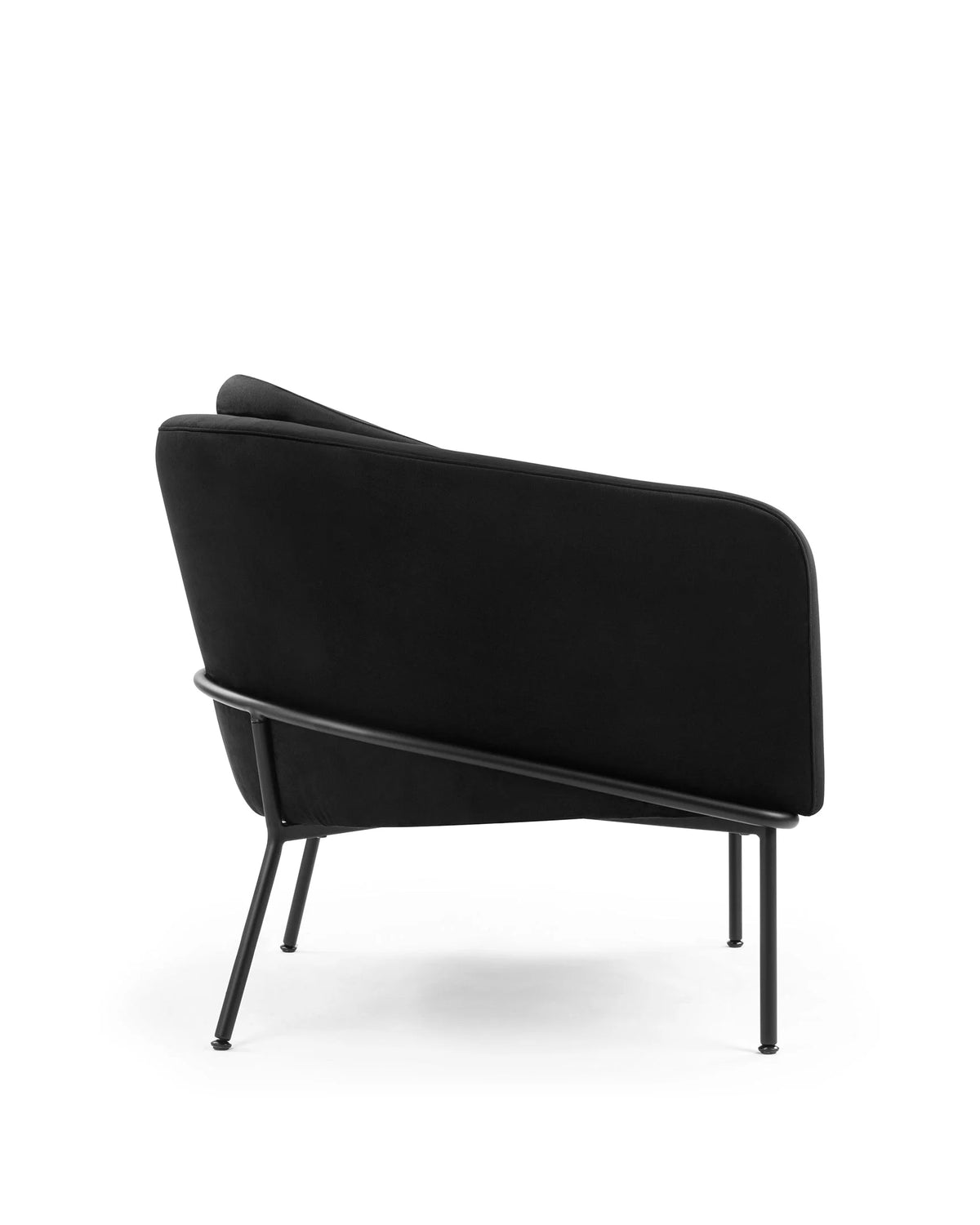 Avera™ lounge chair | black plush velvet and legs - chairs avera | modern | madorne