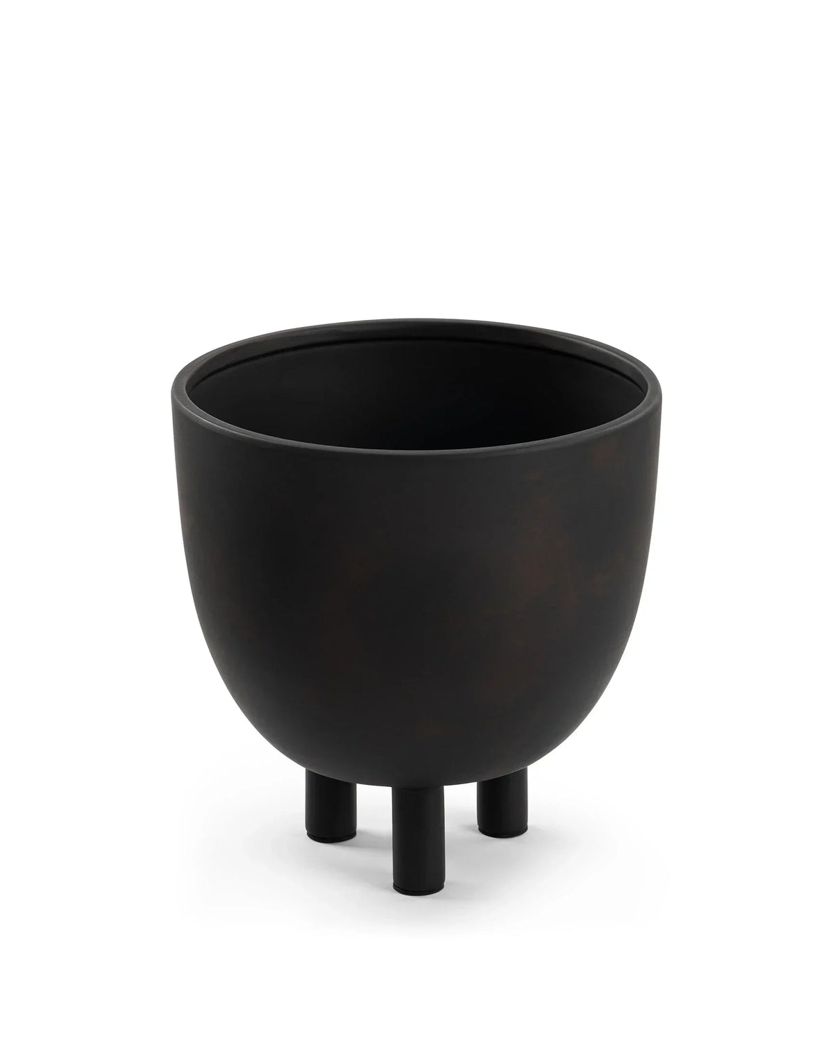 Axela form™ pot | dark brown painted ceramic - decor form | modern decorative vessel | madorne